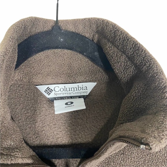 Columbia Brown Fleece Full Zipper Jacket sz Medium - Picture 2 of 6